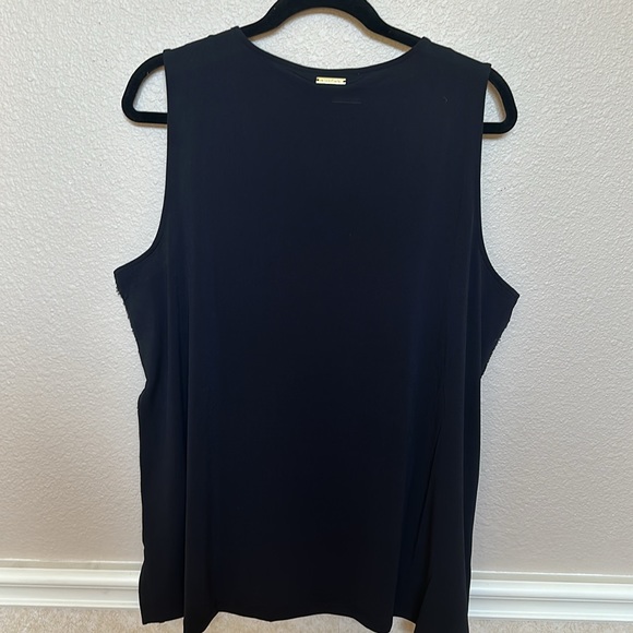 Michael Kors Black Sequin Shell Sleeveless Top Blouse Size XL - Picture 6 of 9
